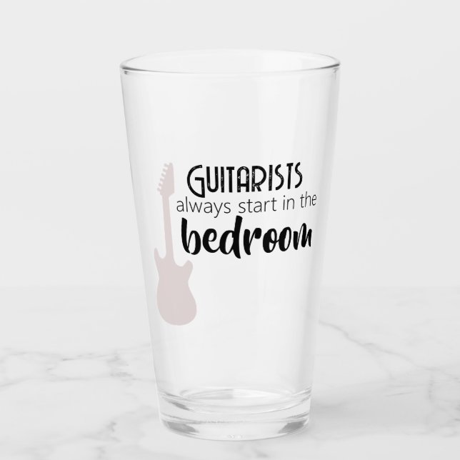 Worlds BEST Guitarist - Personalized Gifts Glass (Front)