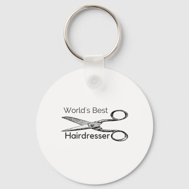 World's best hairdresser keychain (Front)