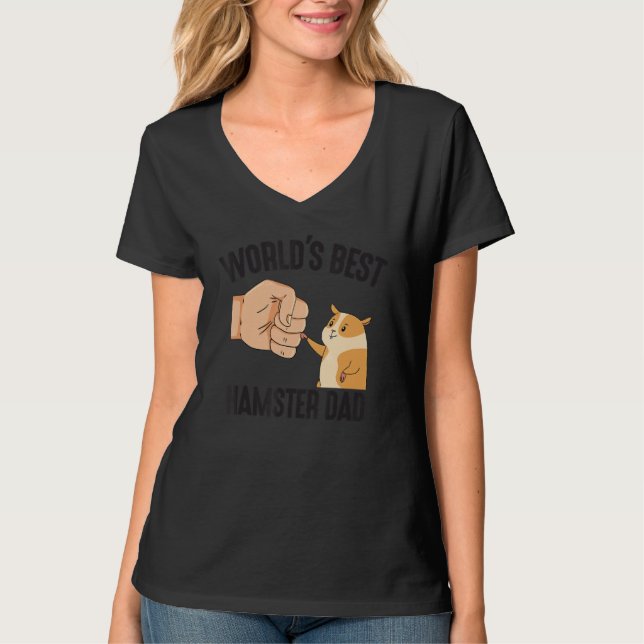 World's Best Hamster Dad Costume For Animal Lovers T-Shirt (Front)