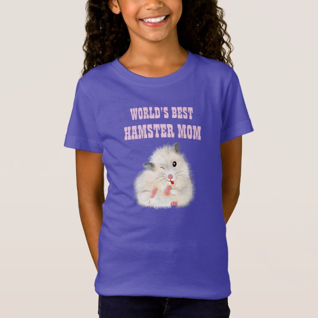 Worlds Best HAMSTER MOM - Love Rescue Foster Adopt T-Shirt (Front)