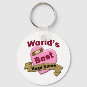 World's Best Head Nurse Keychain