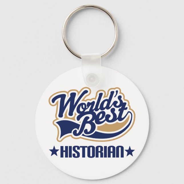 Worlds Best Historian Keychain (Front)