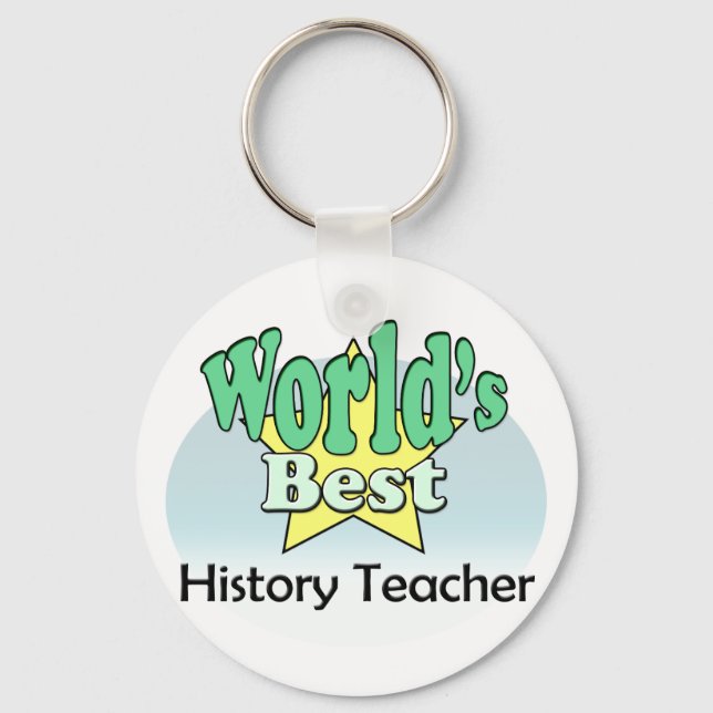 World's Best History Teacher Keychain (Front)