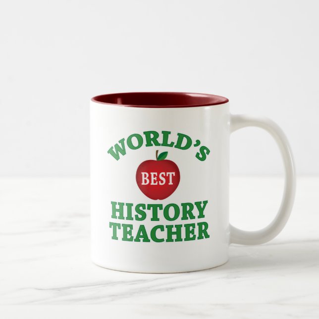 World's Best History Teacher Two-Tone Coffee Mug (Right)