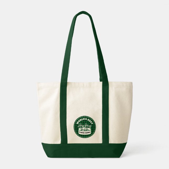 World's Best Hockey Mom Custom Tote Bag (Back)