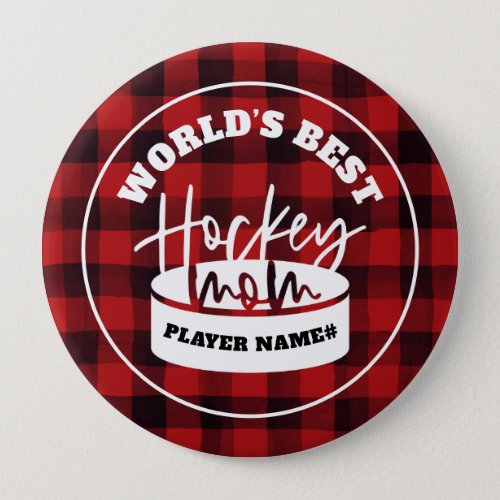 Worlds Best Hockey Mom Hockey Button