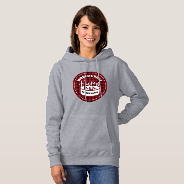 World's Best Hockey Mom Hooded Sweatshirt (Front Full)