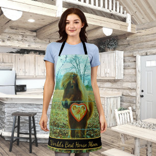 World's Best Horse Mom Pet Photo Apron