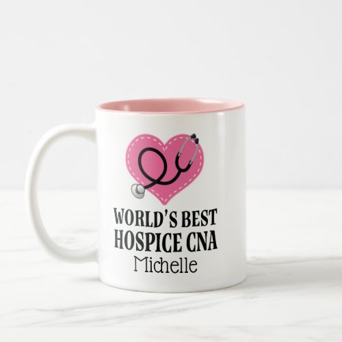 Worlds Best Hospice CNA Two_Tone Coffee Mug