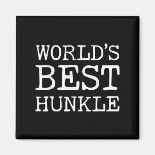 Worlds Best Hunkle Funny Uncle Joke Fathers Day  Magnet