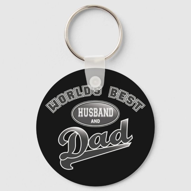World's Best Husband & Dad Keychain (Front)