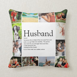 World&#39;s Best Husband Definition 12 Photo Fun Throw Pillow