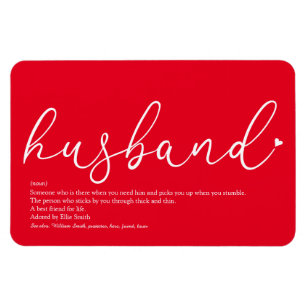 World's Best Husband Definition Script Love Heart Magnet