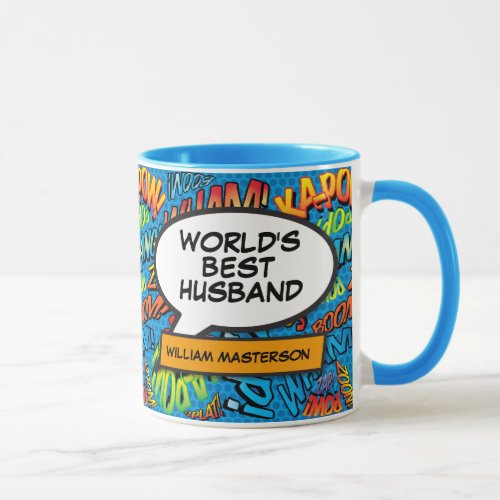 Worlds Best Husband Fun Personalised Name Mug