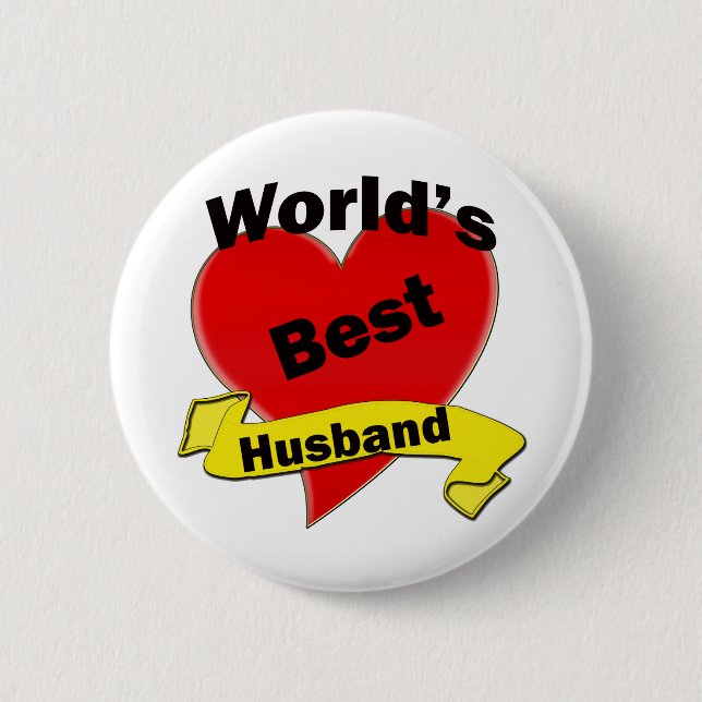 World's Best Husband Pinback Button (Front)