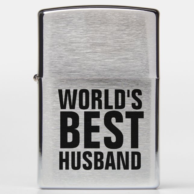 WORLD'S BEST HUSBAND ZIPPO LIGHTERS (Front)