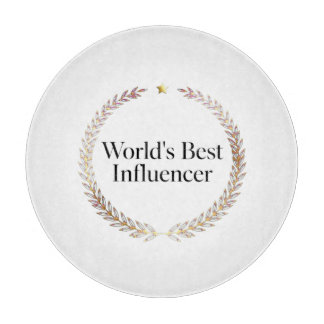 World's Best Influencer T-Shirt Funny Content Crea Cutting Board
