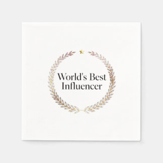 World's Best Influencer T-Shirt Funny Content Crea Napkins