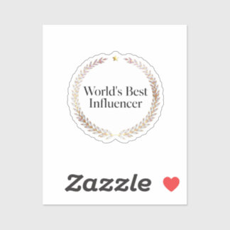 World's Best Influencer T-Shirt Funny Content Crea Sticker
