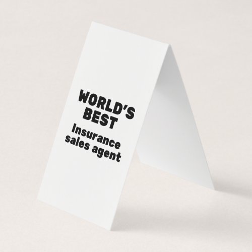 Worlds Best Insurance Sales Agent Business Card