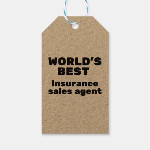 Worlds Best Insurance Sales Agent Gift Tags