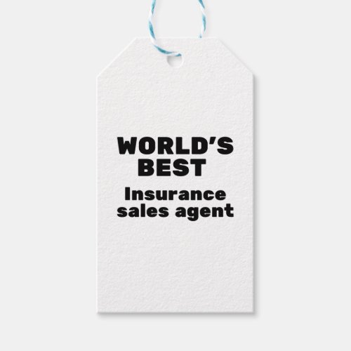 Worlds Best Insurance Sales Agent Gift Tags