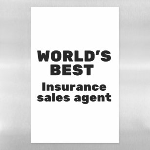 World's Best Insurance Sales Agent Magnetic Dry Erase Sheet