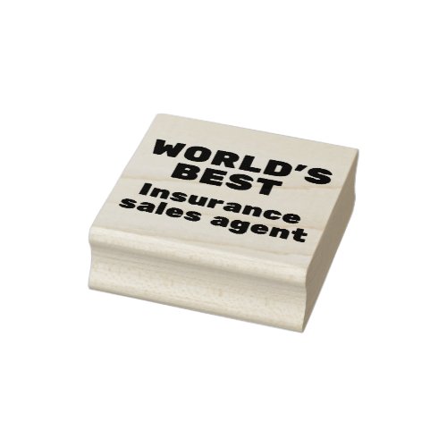 Worlds Best Insurance Sales Agent Rubber Stamp
