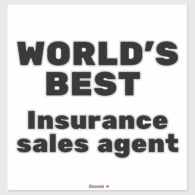 World's Best Insurance Sales Agent Sticker (Sheet)