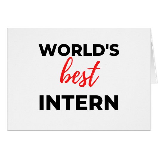 World's Best Intern 2 Cards (Front Horizontal)