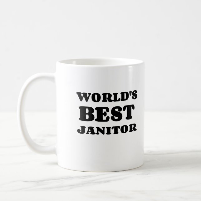 WORLD'S BEST JANITOR COFFEE MUG (Left)