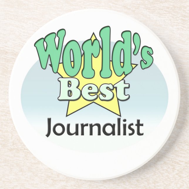 World's best Journalist Drink Coaster (Front)
