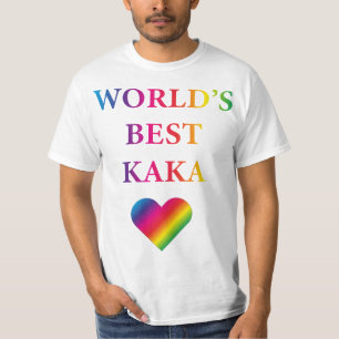 WORLD'S BEST KAKA RAINBOW HEART T-Shirt