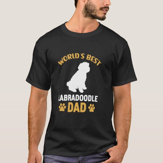 World's Best Labradoodle Dad Funny Labradoodle Dog T-Shirt (Front)