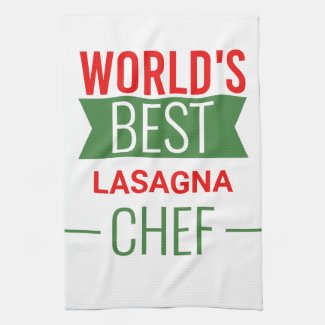 World's Best Lasagna  Chef   -  red white green 