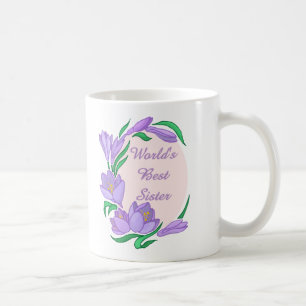 World's Best Lavender Floral Border - customizable Coffee Mug