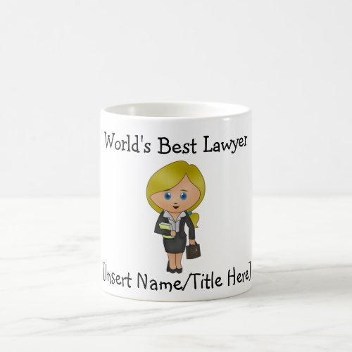 Worlds Best Lawyer _ Blonde Blue Eyes Coffee Mug