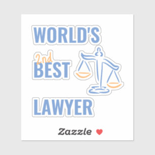 World's best Lawyer. Colleague gift idea. Attorney Sticker