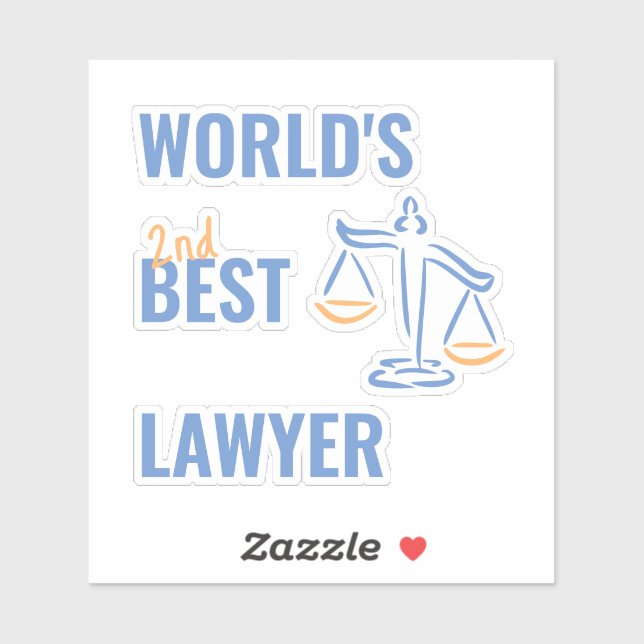 World's best Lawyer. Colleague gift idea. Attorney Sticker (Sheet)