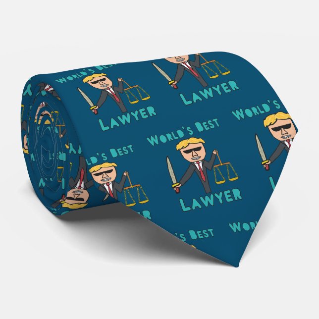World's Best Lawyer Neck Tie (Rolled)