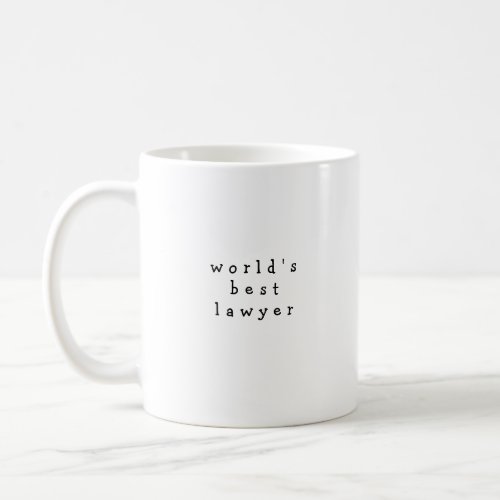Worlds Best Lawyer Office Gift Funny typo Coffee Mug