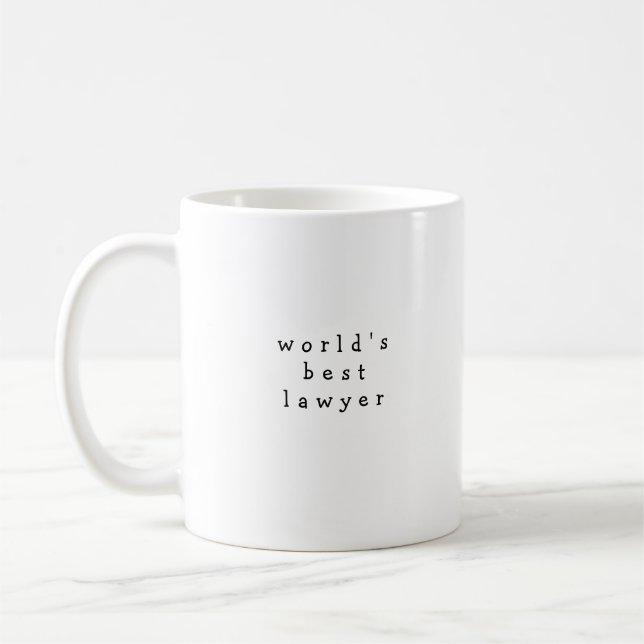 World's Best Lawyer Office Gift Funny typo Coffee Mug (Left)