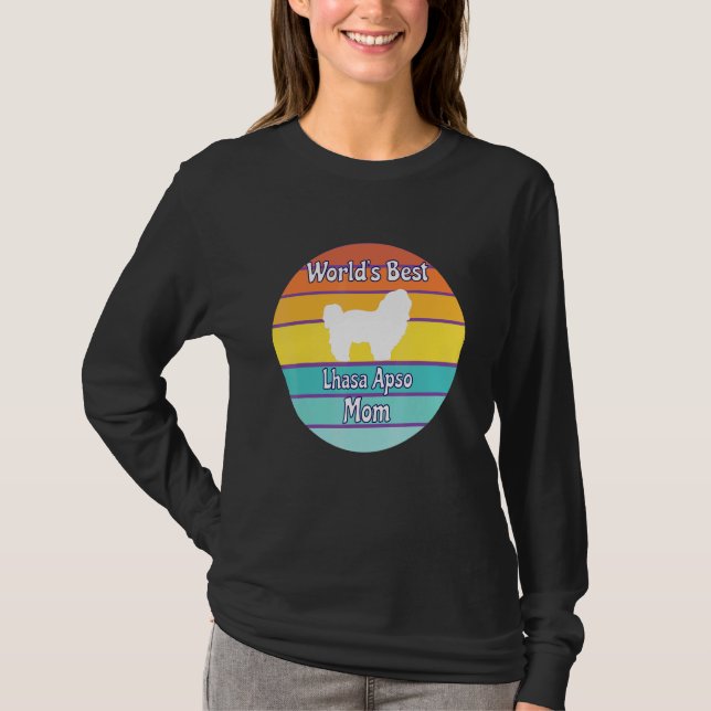 World's Best Lhasa Apso Mom T-Shirt (Front)