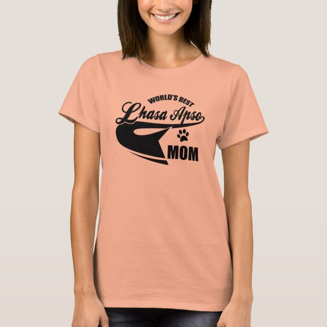World's Best Lhasa Apso Mom T-Shirt (Front)