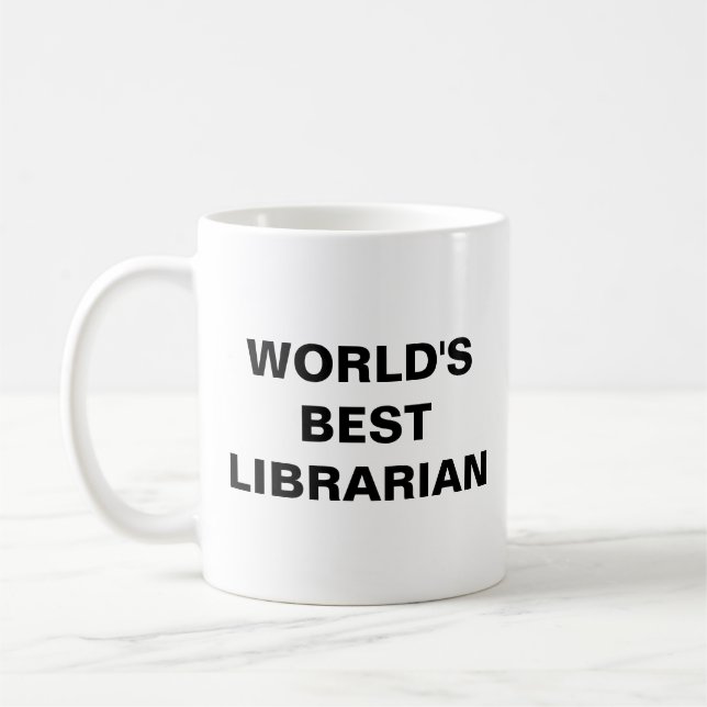World's best librarian coffee mug (Left)