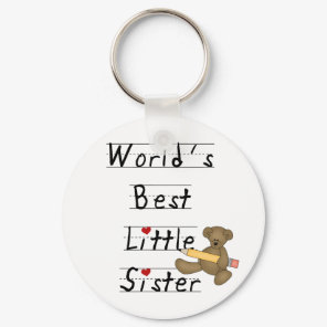 World's Best Little Sister Tshirts and Gifts Keychain