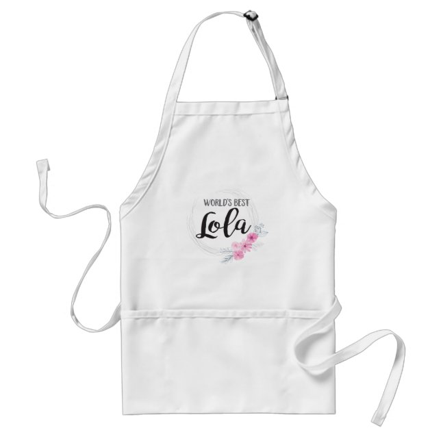 World's Best Lola Adult Apron (Front)