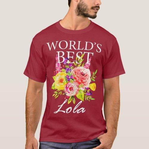 Worlds Best Lola Filipino Grandma Mothers Day T_Shirt