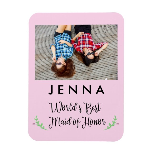 World's Best Maid of Honor Custom Photo Magnet (Vertical)