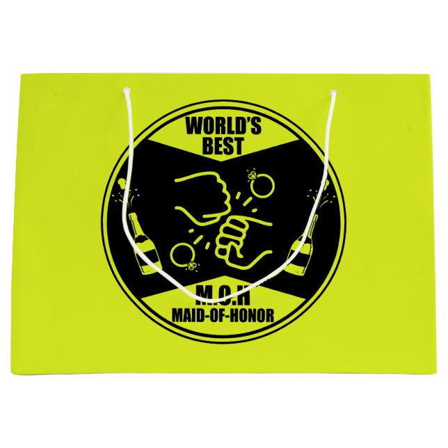World's Best Maid Of Honor Large Gift Bag (Front)